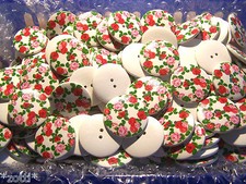 50 Knöpfe 30 mm Rose