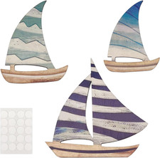 Segelboot Wanddeko, 3er-Set
