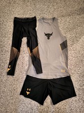 Under Armour Project Rock Vanish Set Tank Top Shorts Tights