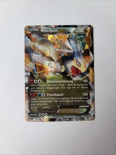 Weißes kyurem pokemonkarte - ex,