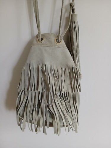 Zara tasche fransen grau - fransen,