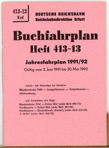 Buchfahrplan 413 erf - buchfahrplan, 413-13