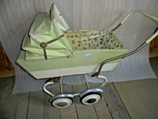 33736 Puppenwagen DDR Zeitz 50er Jahre gut dolls pram H78 L81cm Retro  Faltdach
