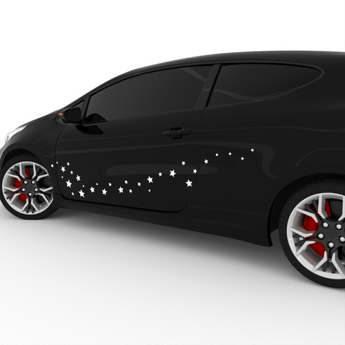 Sterne auto sticker - auto,