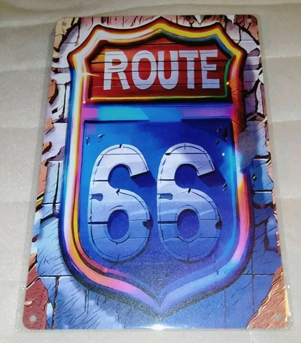 Blechschild route neon - route,
