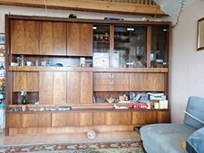 Schrankwand Palisander schlicht hochwertig 4m (3m + 1m)