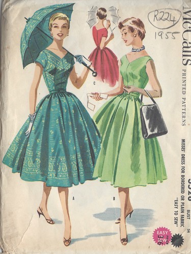 1955 vintage nähen muster b34 - 1955,