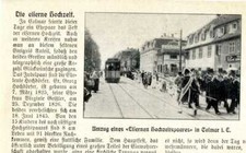 Ehepaar Hochdörfer feiert Eiserne Hochzeit in Colmar i.E. Straßenbild von 1910