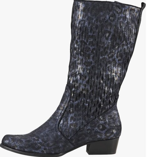Leder stiefel blau damen - blau, 43