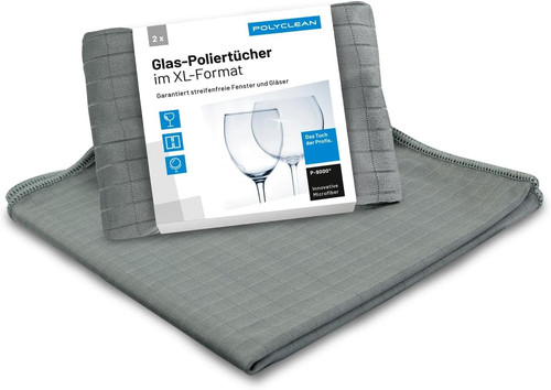 Glas poliertuch - 2x, –
