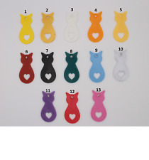 5x Einkaufswagenlöser Chip Schlüsselanhänger in Katzenform in 15 versch. Farben