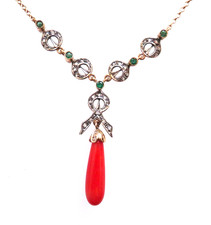 Art Déco 585 Gold Collier/