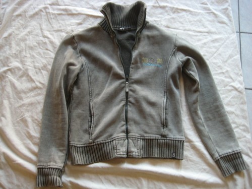 Vintage sweat jacke mit strick - sweat,