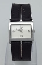 Sempre Damenuhr,Armbanduhr,schwarzes Lederband,die Uhr läuft