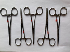5 Stück Hakenlöser Zange - Gerade Arterienklemme (Kelly) 14 cm  Basteln Angeln