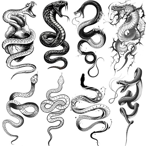 Temporäre tattoos schwarz - tattoos, 3d