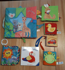 7x Babybücher Paket Babyspielzeug Erste Bücher  Giraffe Sophie Knister Fühl Buch