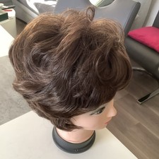 Damen Kunsthaar Perücke braun Voluminös Kurzhaar 