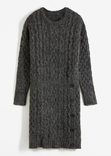 Strickkleid mit zopfmuster - strickkleid, gr