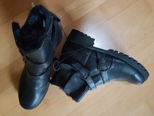 H & M Bikerboots 42 NEU Stiefel Winterstiefeletten Kunstfell