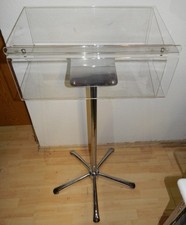 Stehpult Rednerpult aus Metall & Plexiglas - gut erhalten, mit Zwischenfach