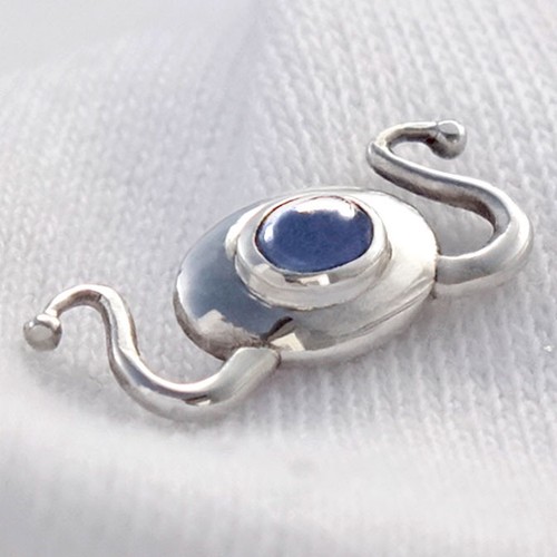 Blauer saphir haken 17mm - saphir,