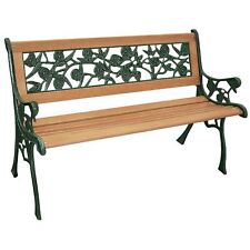 Gartenbank Gusseisen Holz Parkbank Sitzbank massiv Metall Holz Bank Holzbank neu