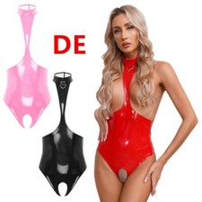 Damen wetlook body ouvert - de,
