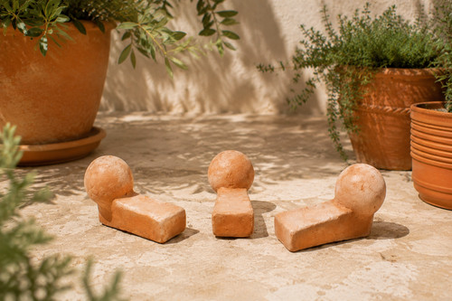 Kübelfüße terracotta 6er - kübelfüße,