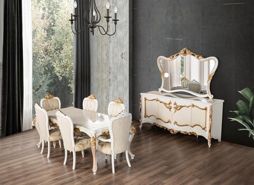 Luxus set esszimmer esstisch - set,