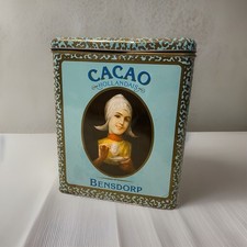 Antik Blechdose Alt 1930 bensdorp Cacao  Gross Kakao Hollandais