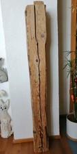 Altholz antiker uralter Balken, Stele Holzbalken 13x13x116 cm rustikal Wandregal