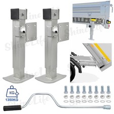 2x Kurbelstütze, Abstellstütze Heckstütze für EDUARD Anhänger klappbar 42-66cm