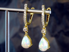 585 Gold Creolen mit  Diamant