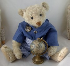 Schöner weißer antiker Steiff Teddybär um 1907 Knopf im Ohr 13 Zoll groß