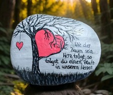 Handbemalter Trauerstein 🌿