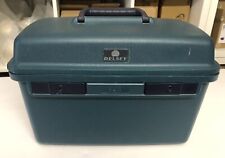 Delsey Beauty Case Kosmetik Koffer Hartschalenkoffer dunkel grün mit 2 Schlüssel
