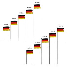 MUWO "Glory" Garten Alu-Stecksystem Flaggen Fahnenmast 6,1 m mit Bodenhülse neu