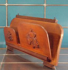 antik Wand Ablage Regal Post Brief Zeitungs Halter Ständer  Holz Irish Terrier