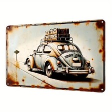 Blechschild Volkwagen VW Käfer Retro Vintage TE1367