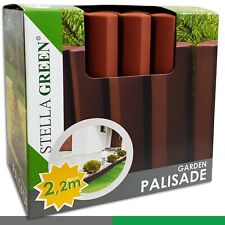 Gartenpalisade 8 Stück 2,2 m Palisade Kanten Beeteinfassung Rasen kante 3 Farben