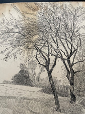 Zeichnung  Eifel Landschaft 4