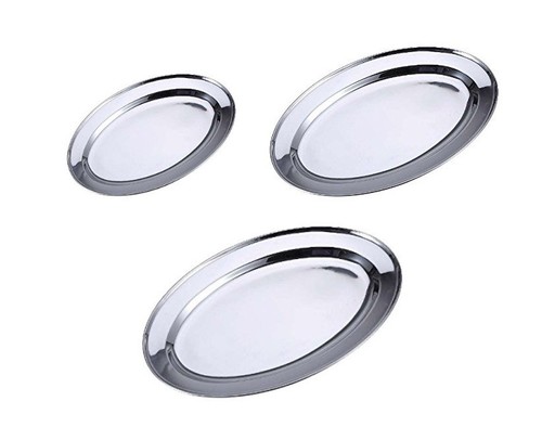 Edelstahl oval reistablett - oval,