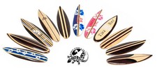 SU-012-- / Miniatur Dekosurfboard 12 cm aus Holz surfen Surfbrett Surfboard Deko