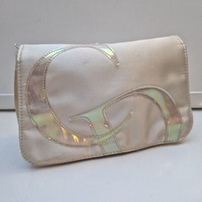 CHRISTIAN DIOR Parfums Tasche Kulturbeutel Kosmetiktasche Satin Cremeweiß #2745
