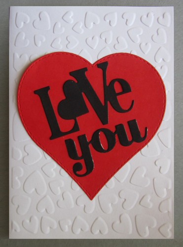 Herz karte love you - herz,