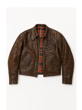 Men's 1930s A2 Retro Distressed Brown Cowhide Leather Jacket | Vintage Style