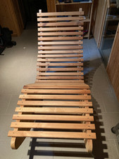 Saunaliege, Holz, ergonomische Schwungliege
