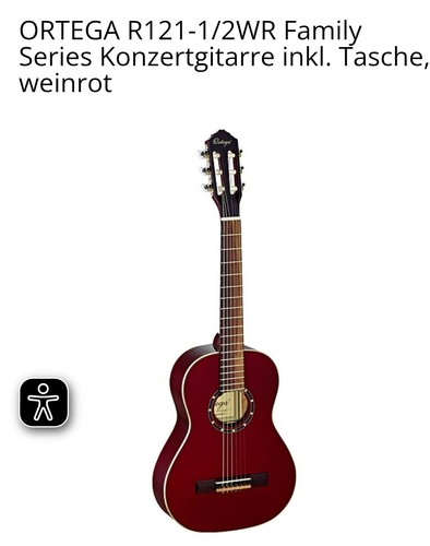 Ortega kindergitarre 2 - kindergitarre, 1/2