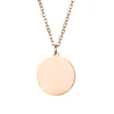 Halskette Scheibe Edelstahl